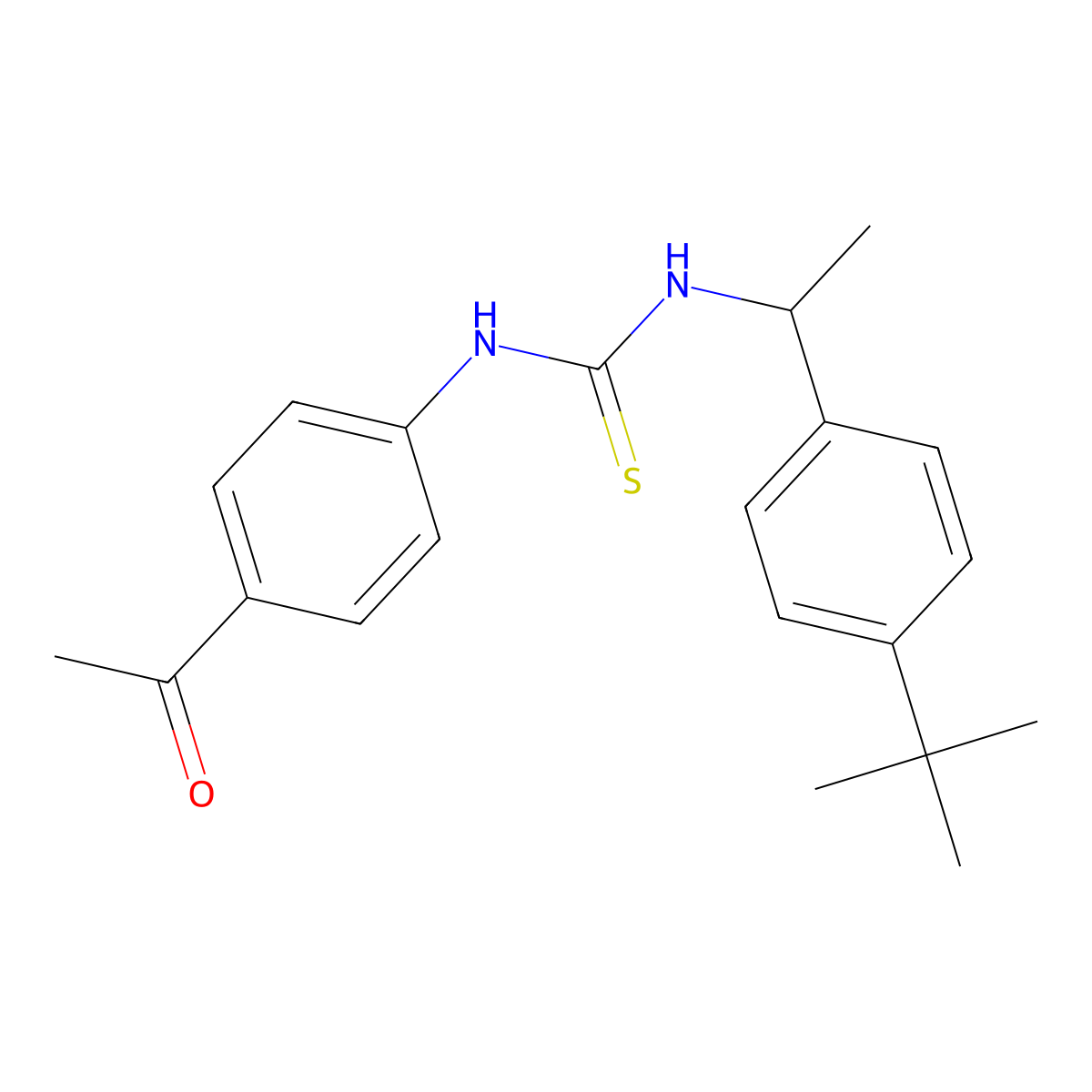 1-(4-Acetylphenyl)-3-[1-(4-tert-butylphenyl)ethyl]thiourea molecular structure, CAS 708215-69-4