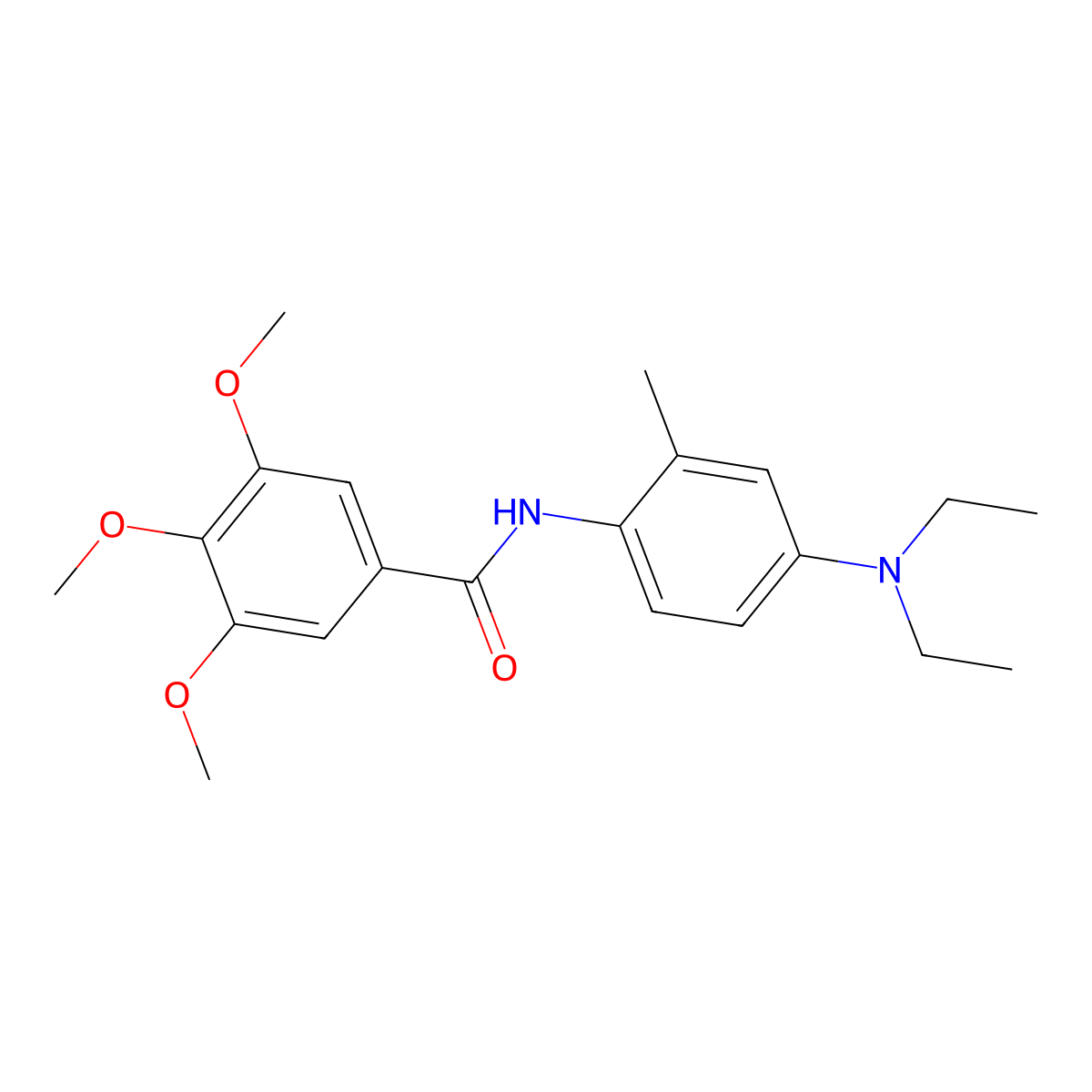 N-[4-(diethylamino)-2-methylphenyl]-3,4,5-trimethoxybenzamide molecular structure, CAS 708216-37-9