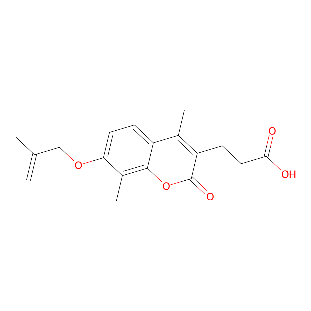 3-{4,8-dimethyl-7-[(2-methylallyl)oxy]-2-oxo-2H-chromen-3-yl}propanoic acid molecular structure, CAS 708216-95-9
