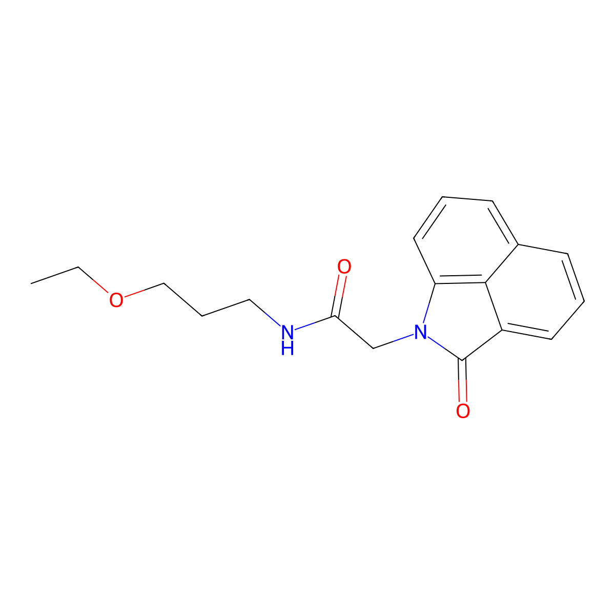 N-(3-ethoxypropyl)-2-(2-oxobenzo[cd]indol-1(2H)-yl)acetamide molecular structure, CAS 708216-97-1