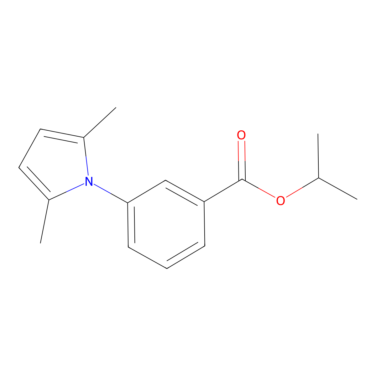 propan-2-yl 3-(2,5-dimethyl-1H-pyrrol-1-yl)benzoate molecular structure, CAS 708217-05-4