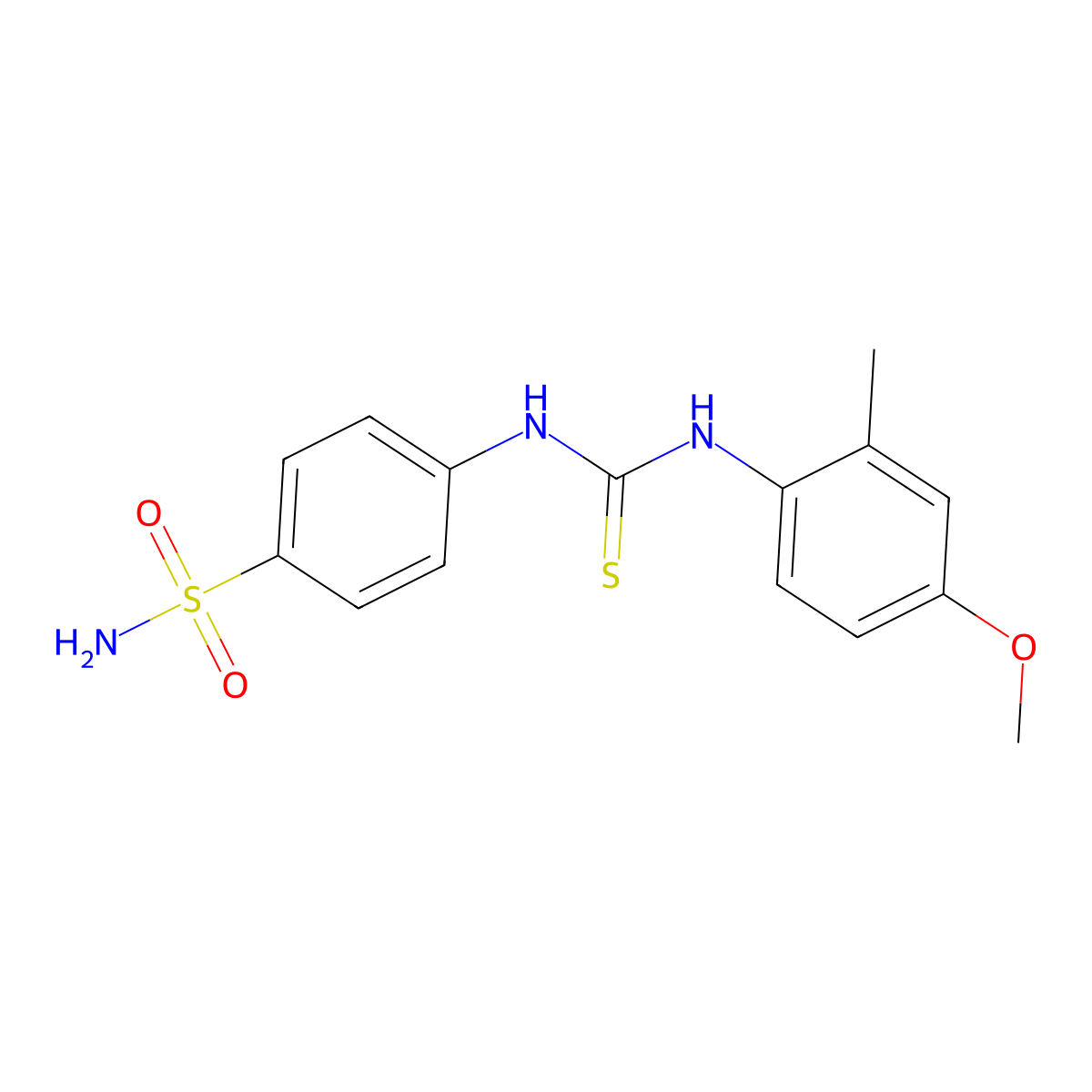 1-(4-Methoxy-2-methylphenyl)-3-(4-sulfamoylphenyl)thiourea molecular structure, CAS 708217-60-1
