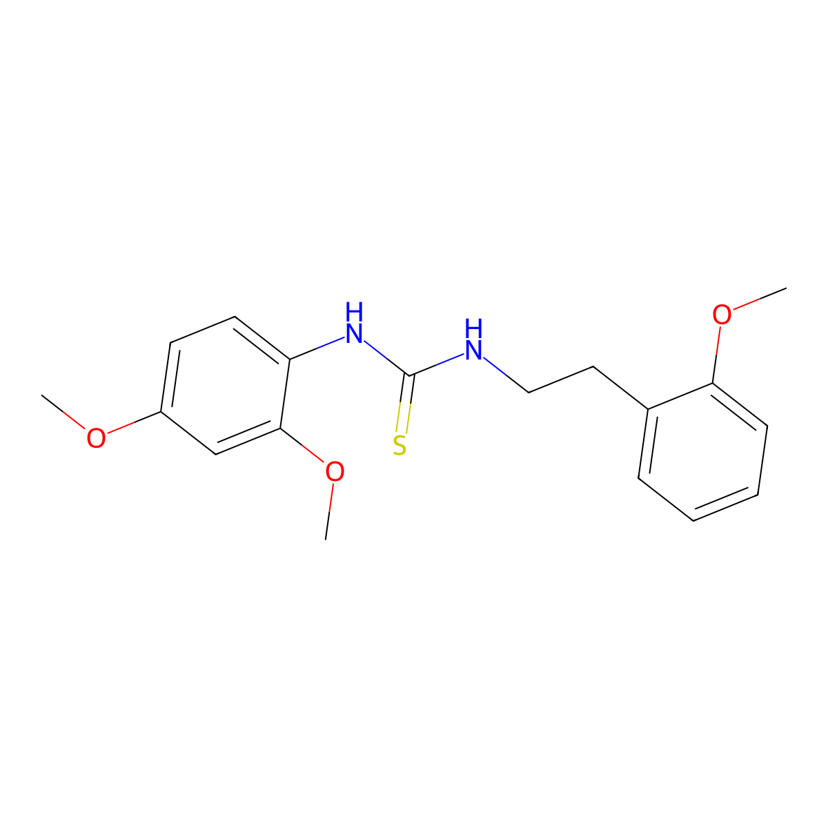 1-(2,4-Dimethoxyphenyl)-3-[2-(2-methoxyphenyl)ethyl]thiourea molecular structure, CAS 708217-62-3