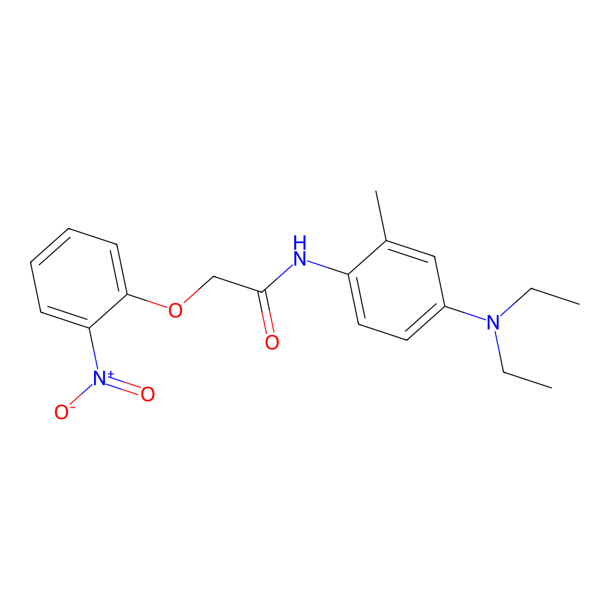 N-[4-(diethylamino)-2-methylphenyl]-2-(2-nitrophenoxy)acetamide molecular structure, CAS 708217-73-6