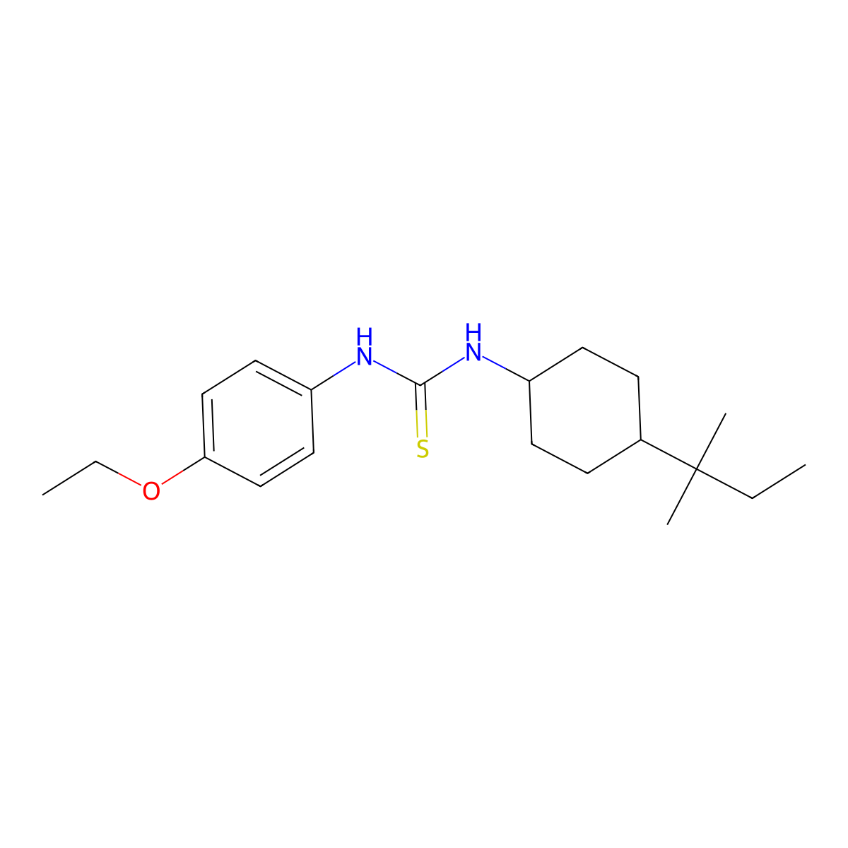 1-(4-Ethoxyphenyl)-3-[4-(2-methylbutan-2-yl)cyclohexyl]thiourea molecular structure, CAS 708217-86-1