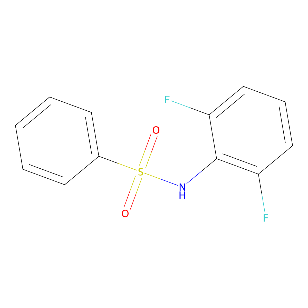 N-(2,6-difluorophenyl)benzenesulfonamide molecular structure, CAS 708218-46-6