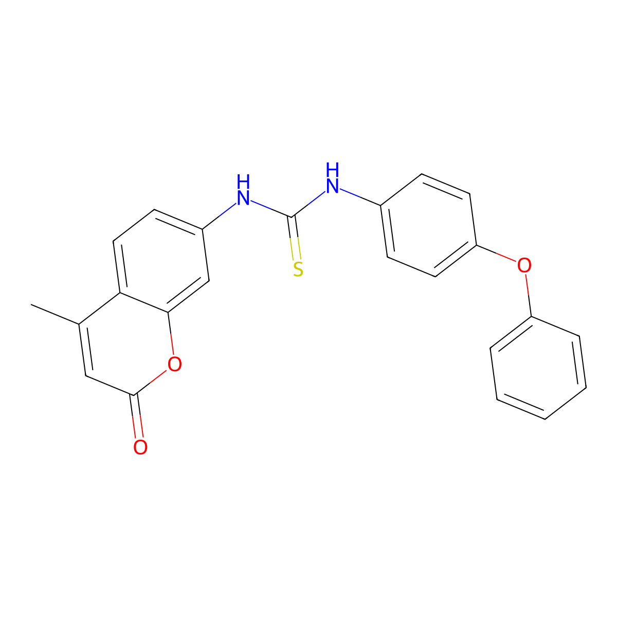1-(4-Methyl-2-oxochromen-7-yl)-3-(4-phenoxyphenyl)thiourea molecular structure, CAS 708218-72-8