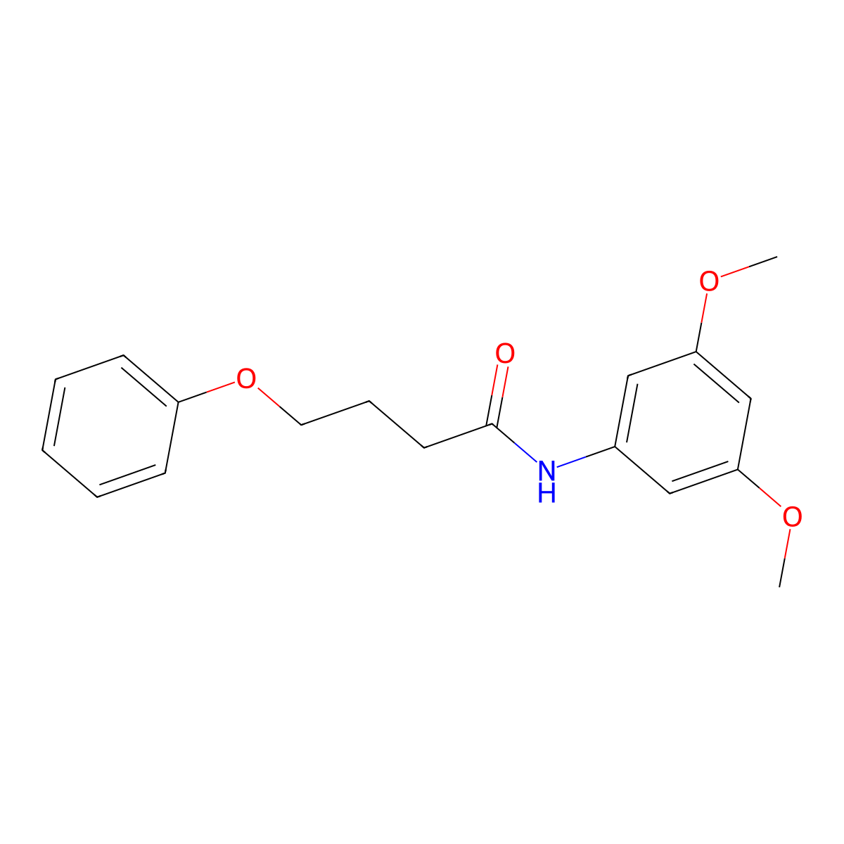 N-(3,5-dimethoxyphenyl)-4-phenoxybutanamide molecular structure, CAS 708218-90-0