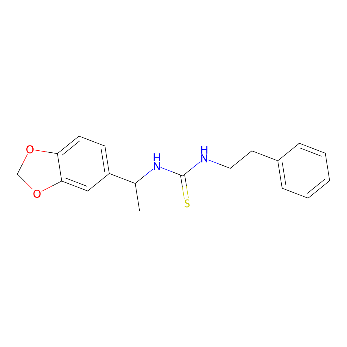 1-[1-(1,3-Benzodioxol-5-yl)ethyl]-3-(2-phenylethyl)thiourea molecular structure, CAS 708219-07-2