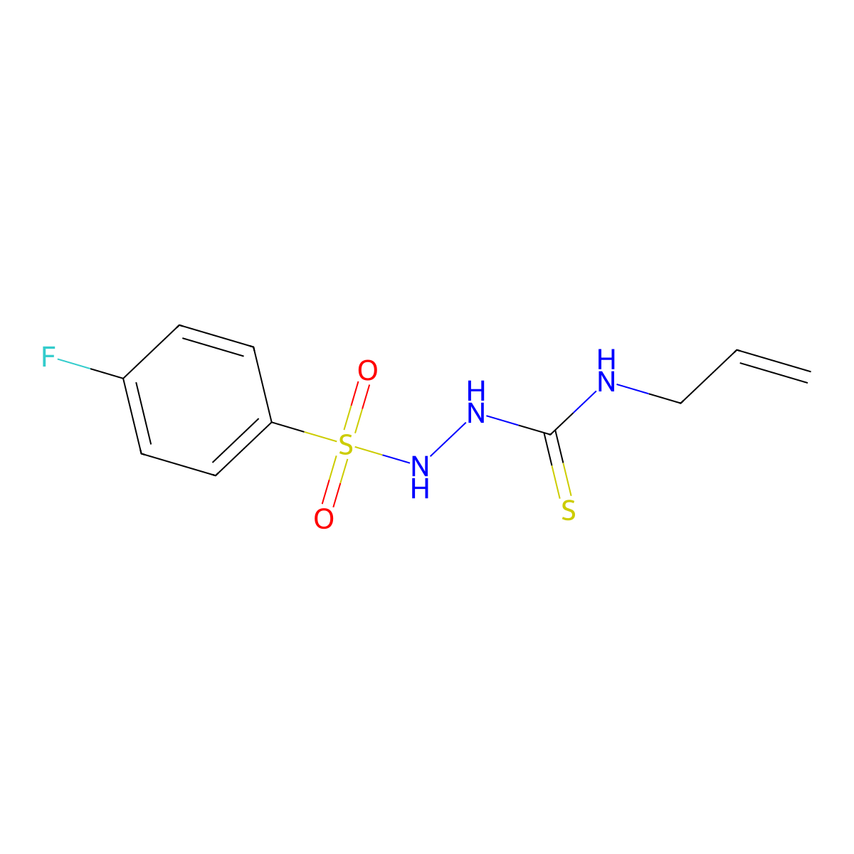 1-[(4-Fluorophenyl)sulfonylamino]-3-prop-2-enylthiourea molecular structure, CAS 708219-10-7