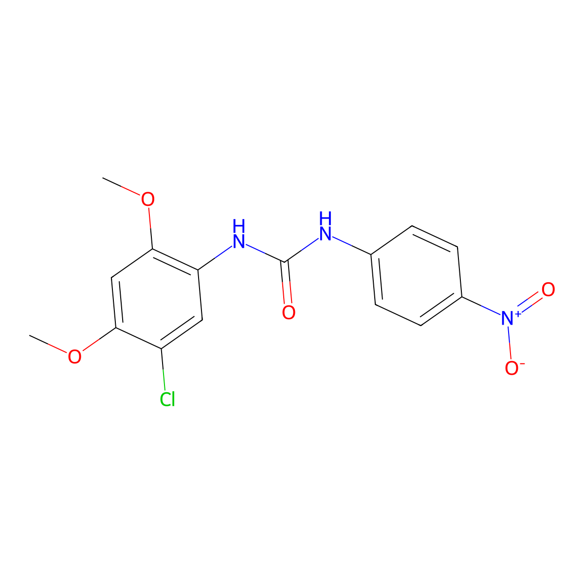 1-(5-Chloro-2,4-dimethoxyphenyl)-3-(4-nitrophenyl)urea molecular structure, CAS 708219-13-0