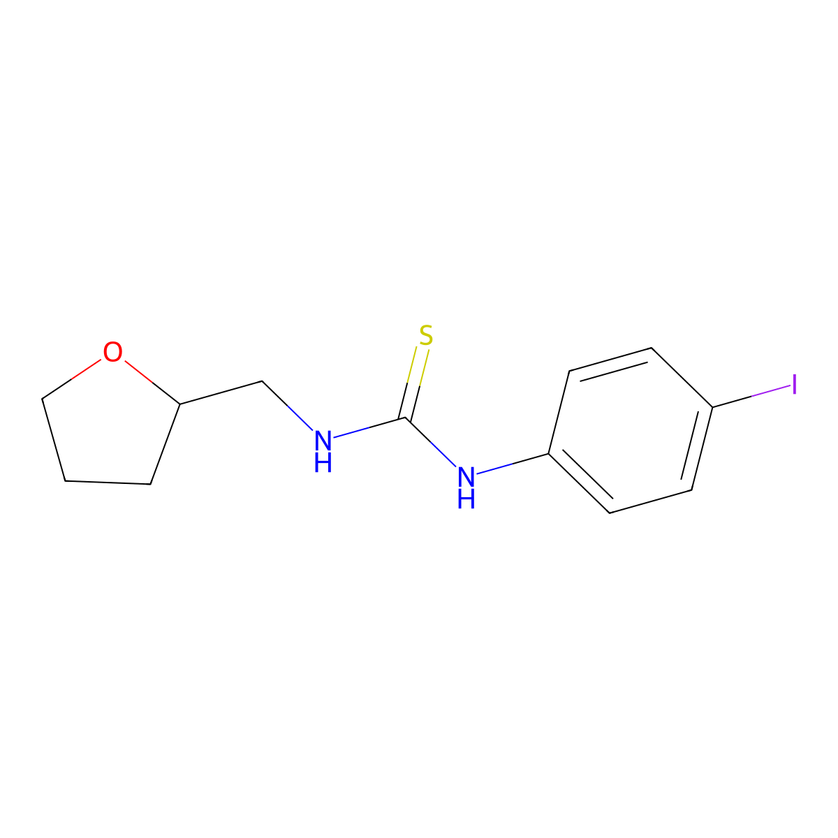 1-(4-Iodophenyl)-3-(oxolan-2-ylmethyl)thiourea molecular structure, CAS 708220-02-4