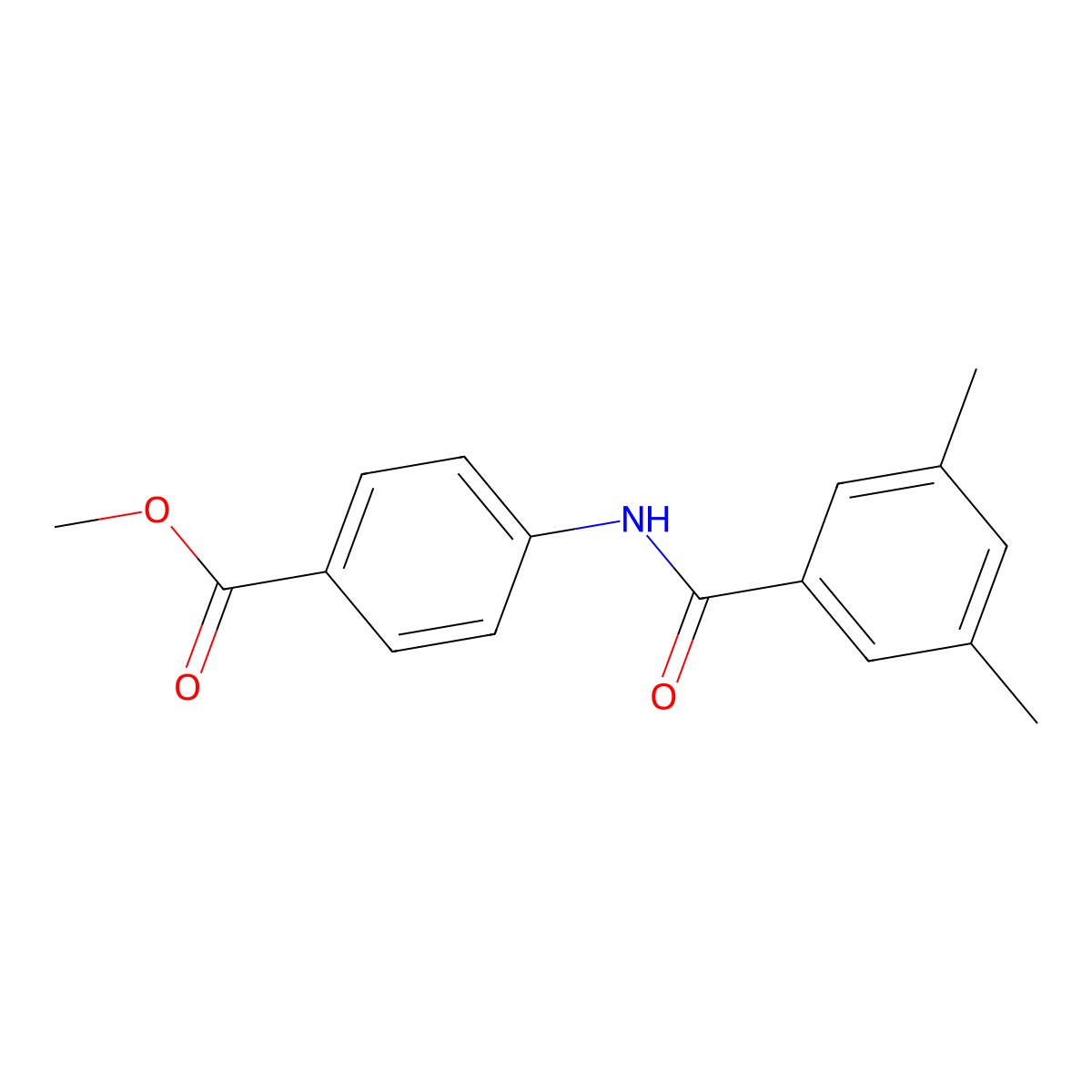 Methyl 4-[(3,5-dimethylbenzoyl)amino]benzoate molecular structure, CAS 708220-61-5