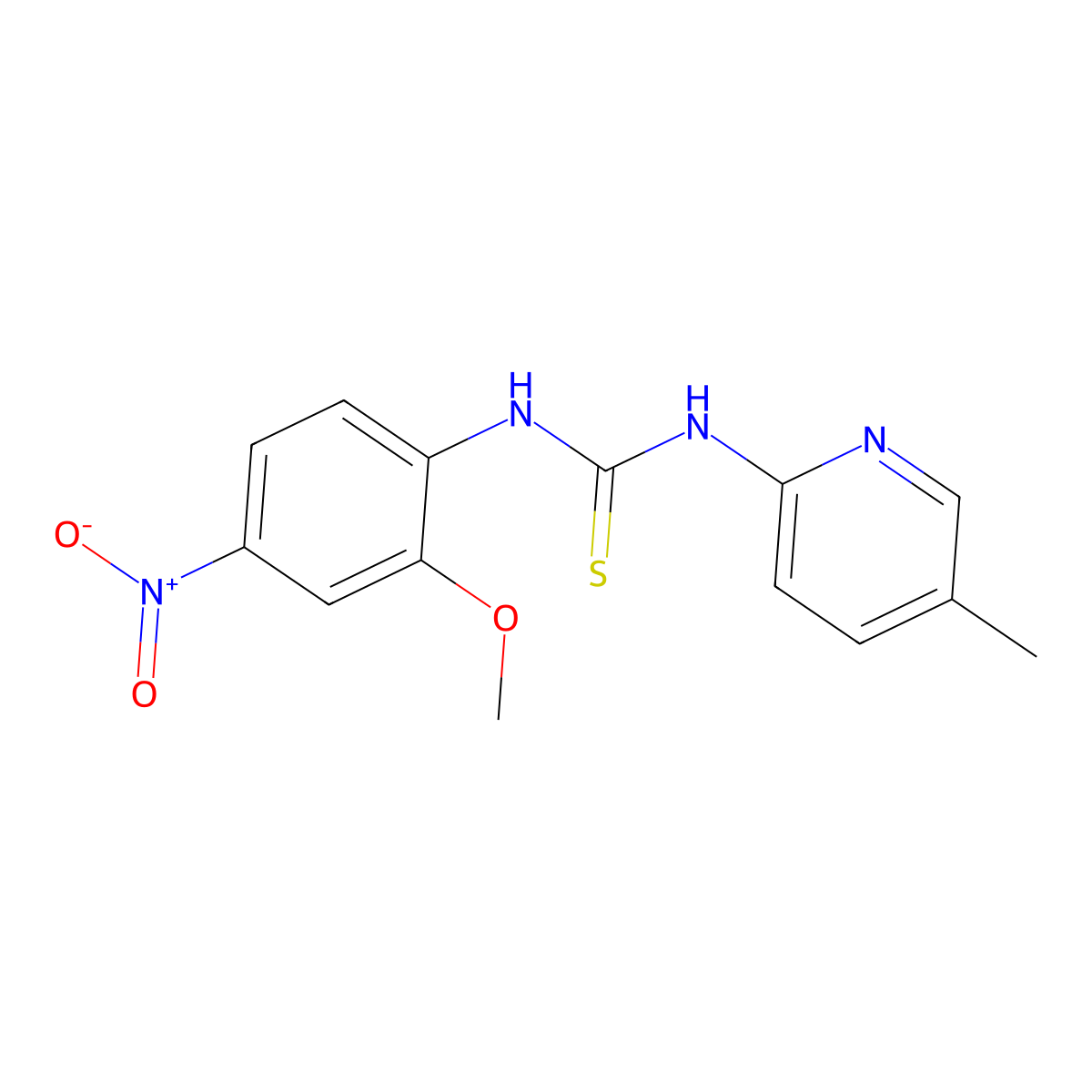 1-(2-Methoxy-4-nitrophenyl)-3-(5-methylpyridin-2-yl)thiourea molecular structure, CAS 708220-67-1
