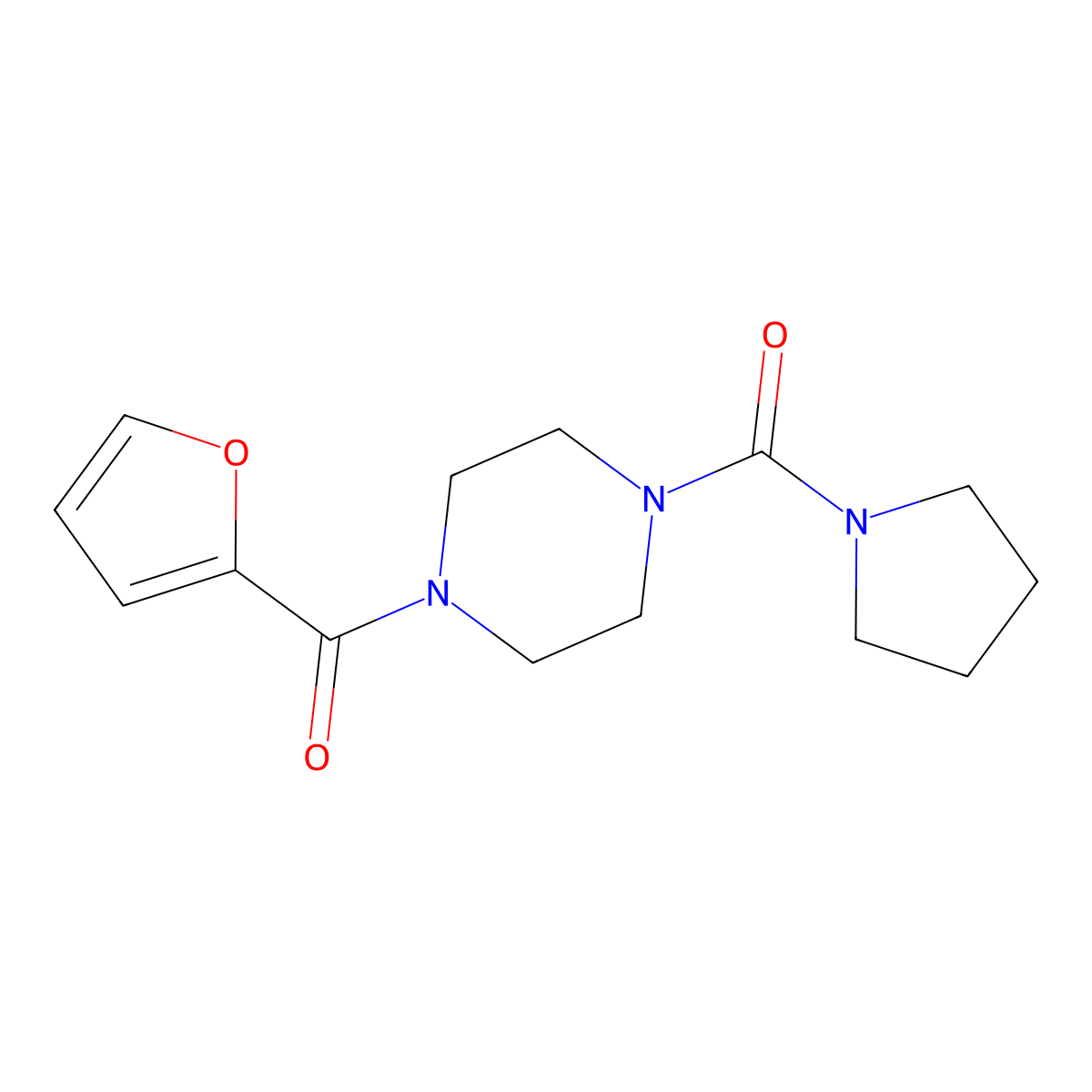 4-(2-Furylcarbonyl)piperazinyl pyrrolidinyl ketone molecular structure, CAS 708220-82-0