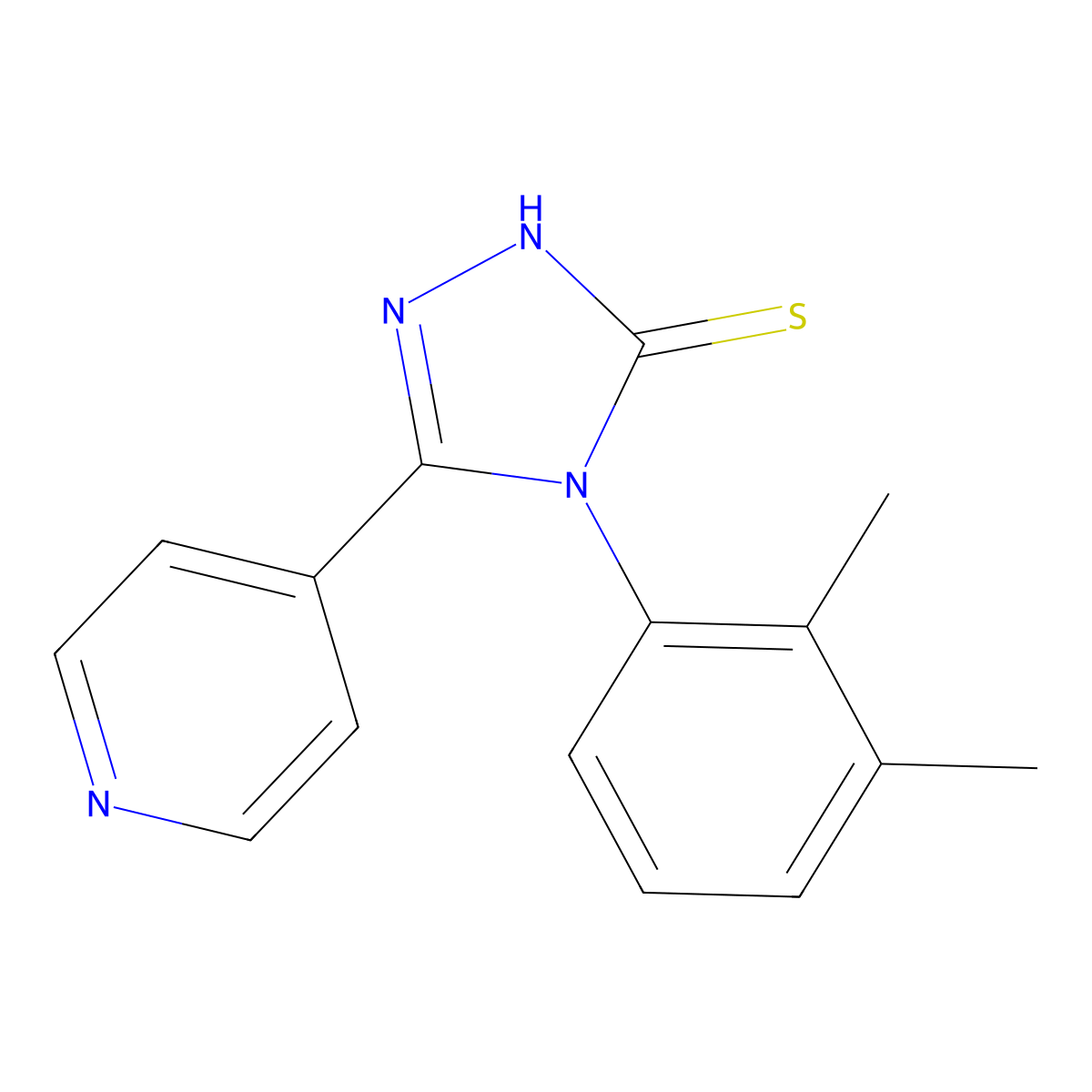 4-(2,3-dimethylphenyl)-5-pyridin-4-yl-4H-1,2,4-triazole-3-thiol molecular structure, CAS 708220-88-6