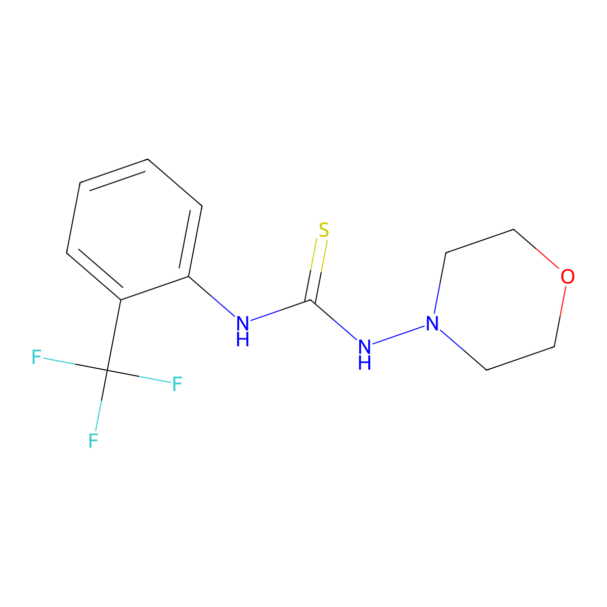 1-Morpholin-4-yl-3-[2-(trifluoromethyl)phenyl]thiourea molecular structure, CAS 708221-23-2