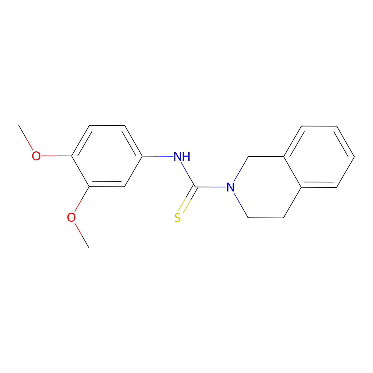 N-(3,4-dimethoxyphenyl)-3,4-dihydro-1H-isoquinoline-2-carbothioamide molecular structure, CAS 708221-63-0
