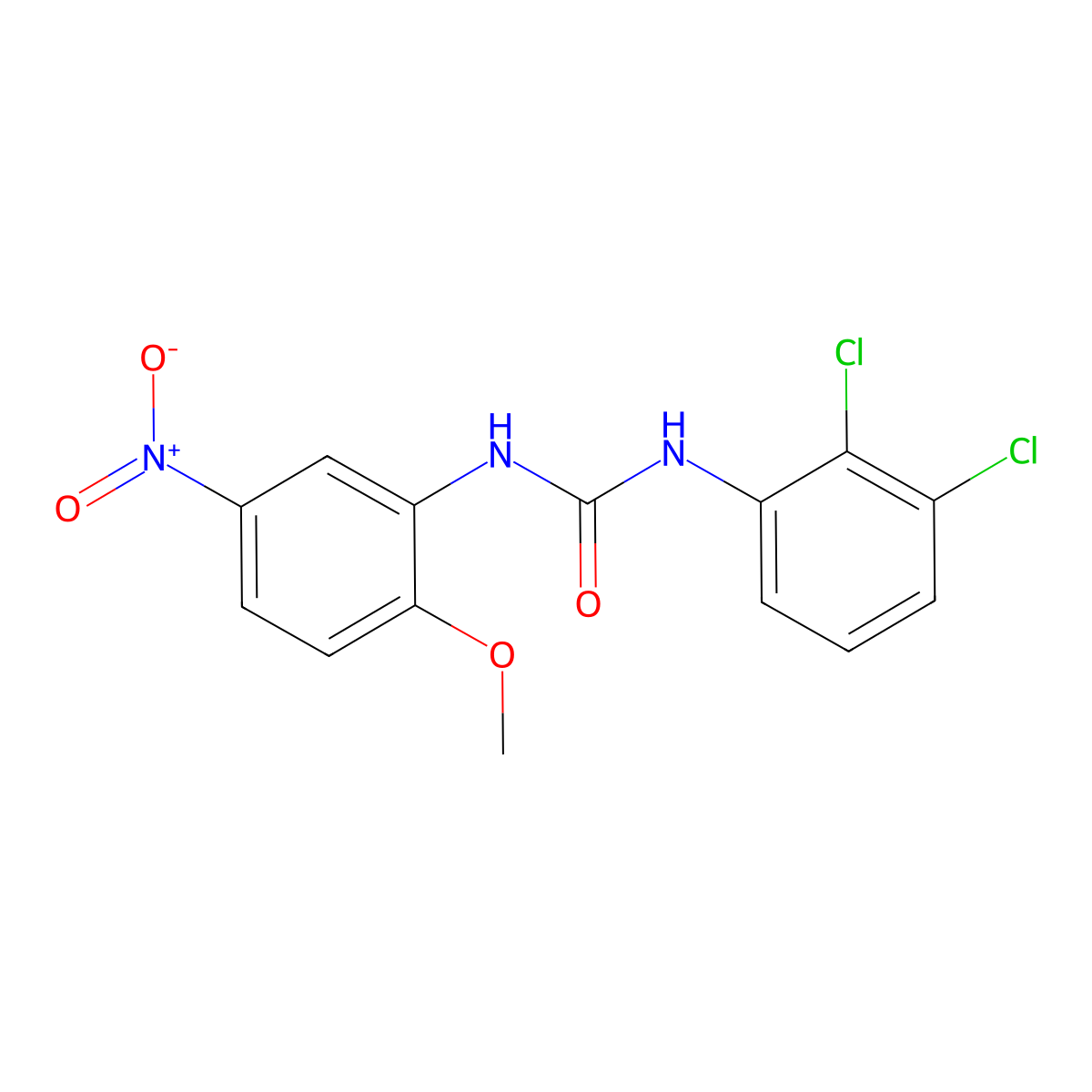 1-(2,3-Dichlorophenyl)-3-(2-methoxy-5-nitrophenyl)urea molecular structure, CAS 708221-70-9