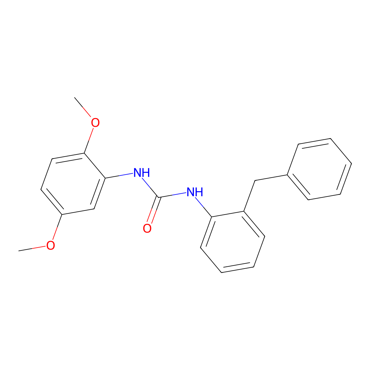 1-(2-Benzylphenyl)-3-(2,5-dimethoxyphenyl)urea molecular structure, CAS 708221-95-8