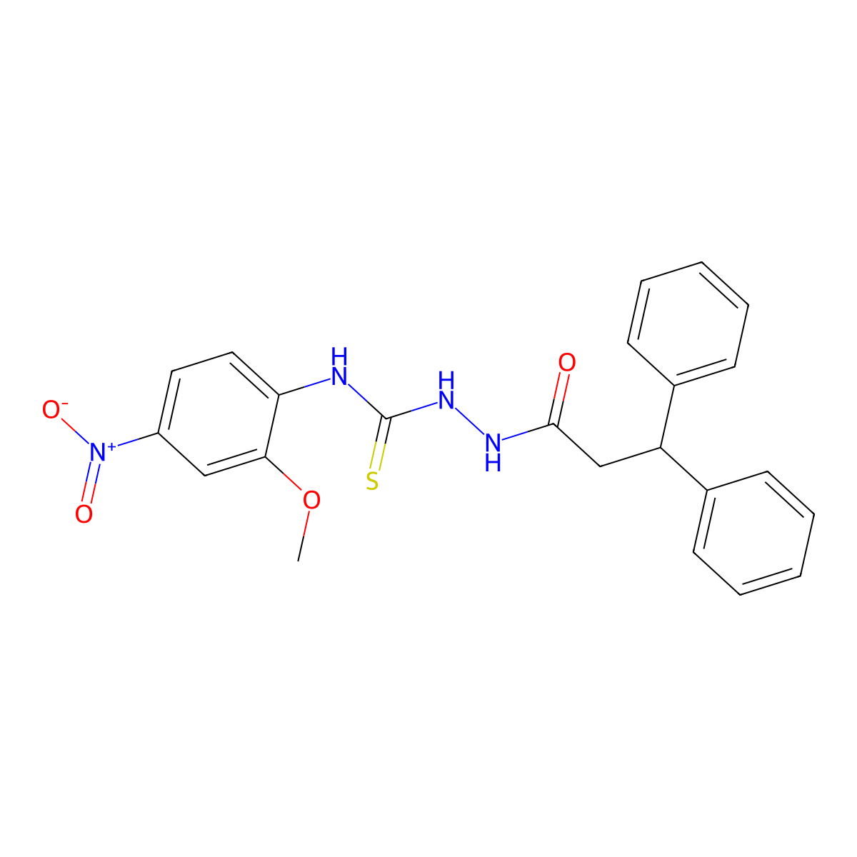 1-(3,3-Diphenylpropanoylamino)-3-(2-methoxy-4-nitrophenyl)thiourea molecular structure, CAS 708222-25-7