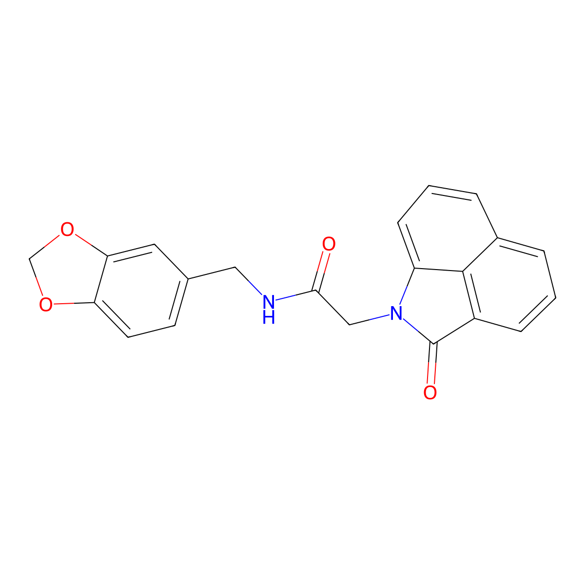 N-(1,3-benzodioxol-5-ylmethyl)-2-(2-oxobenzo[cd]indol-1(2H)-yl)acetamide molecular structure, CAS 708222-31-5