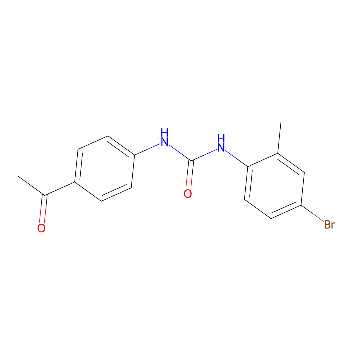 1-(4-Acetylphenyl)-3-(4-bromo-2-methylphenyl)urea molecular structure, CAS 708222-82-6