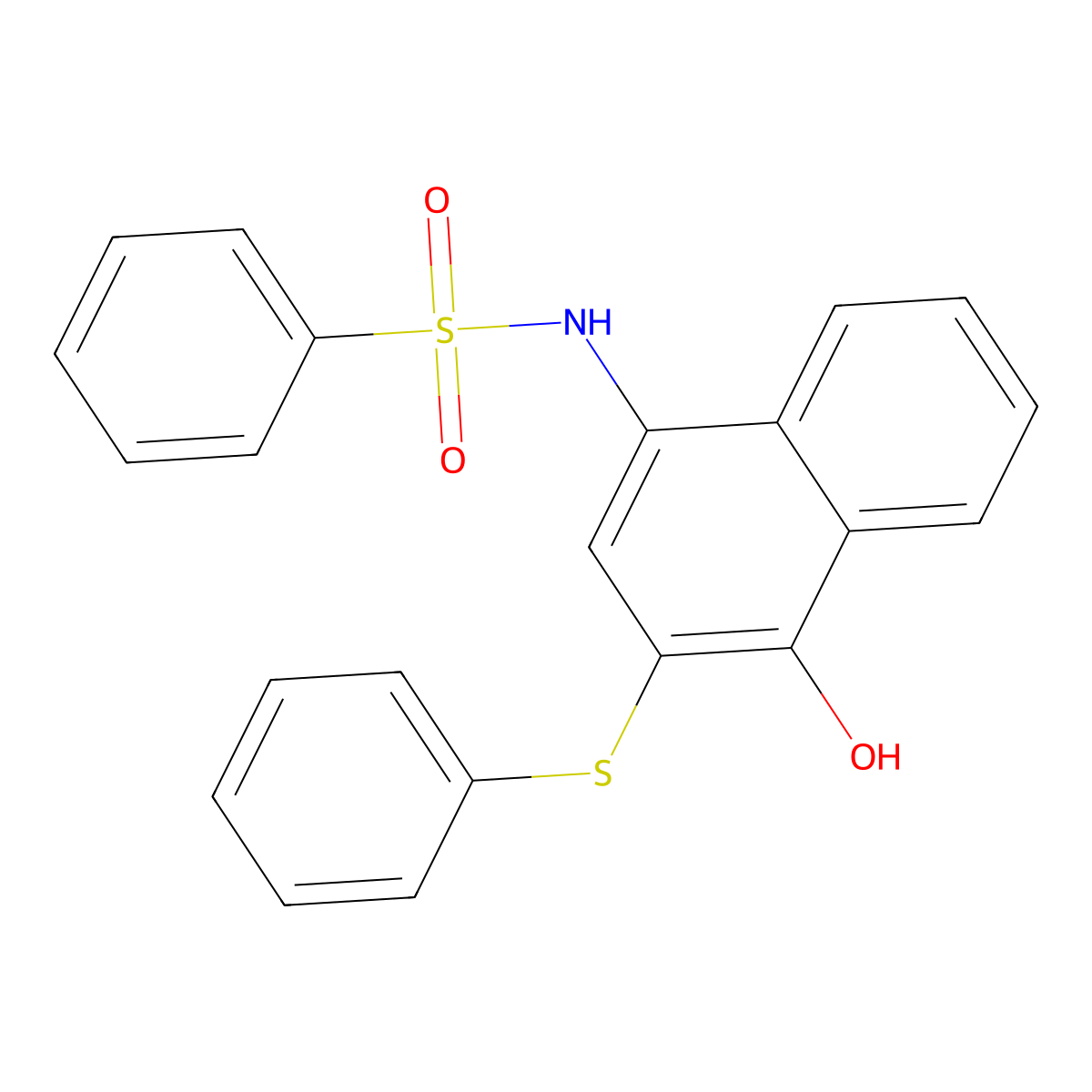 N-(4-hydroxy-3-phenylsulfanylnaphthalen-1-yl)benzenesulfonamide molecular structure, CAS 708222-95-1