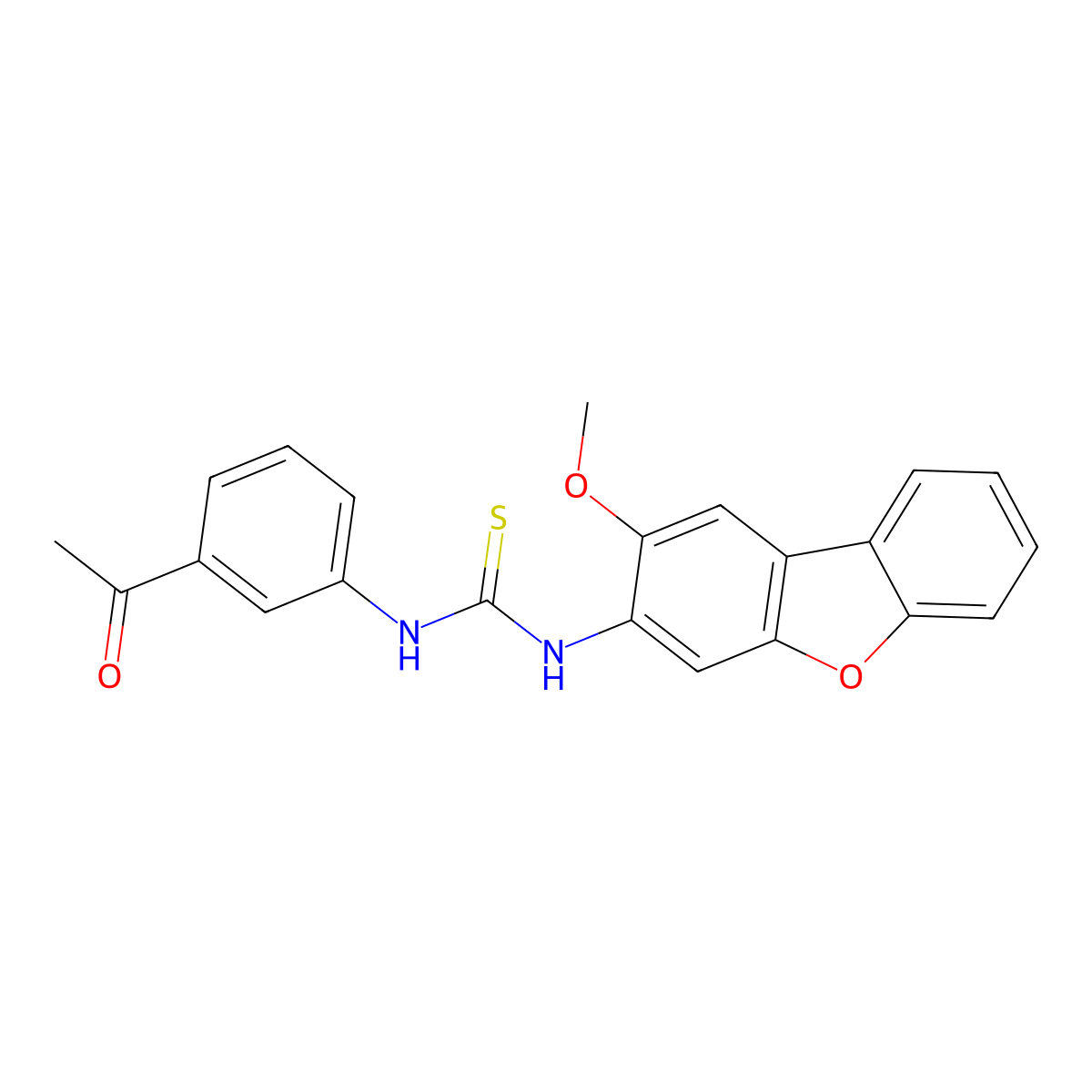 1-(3-Acetylphenyl)-3-(2-methoxydibenzofuran-3-yl)thiourea molecular structure, CAS 708223-67-0