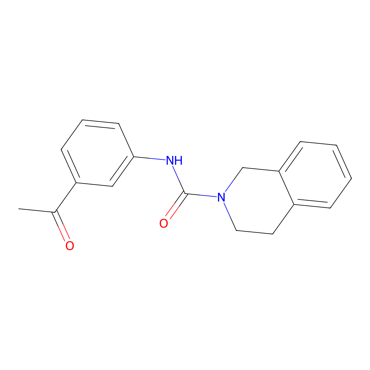 N-(3-acetylphenyl)-3,4-dihydro-2(1H)-isoquinolinecarboxamide molecular structure, CAS 708224-19-5