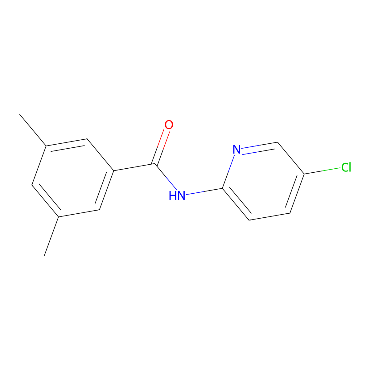 N-(5-chloropyridin-2-yl)-3,5-dimethylbenzamide molecular structure, CAS 708224-67-3
