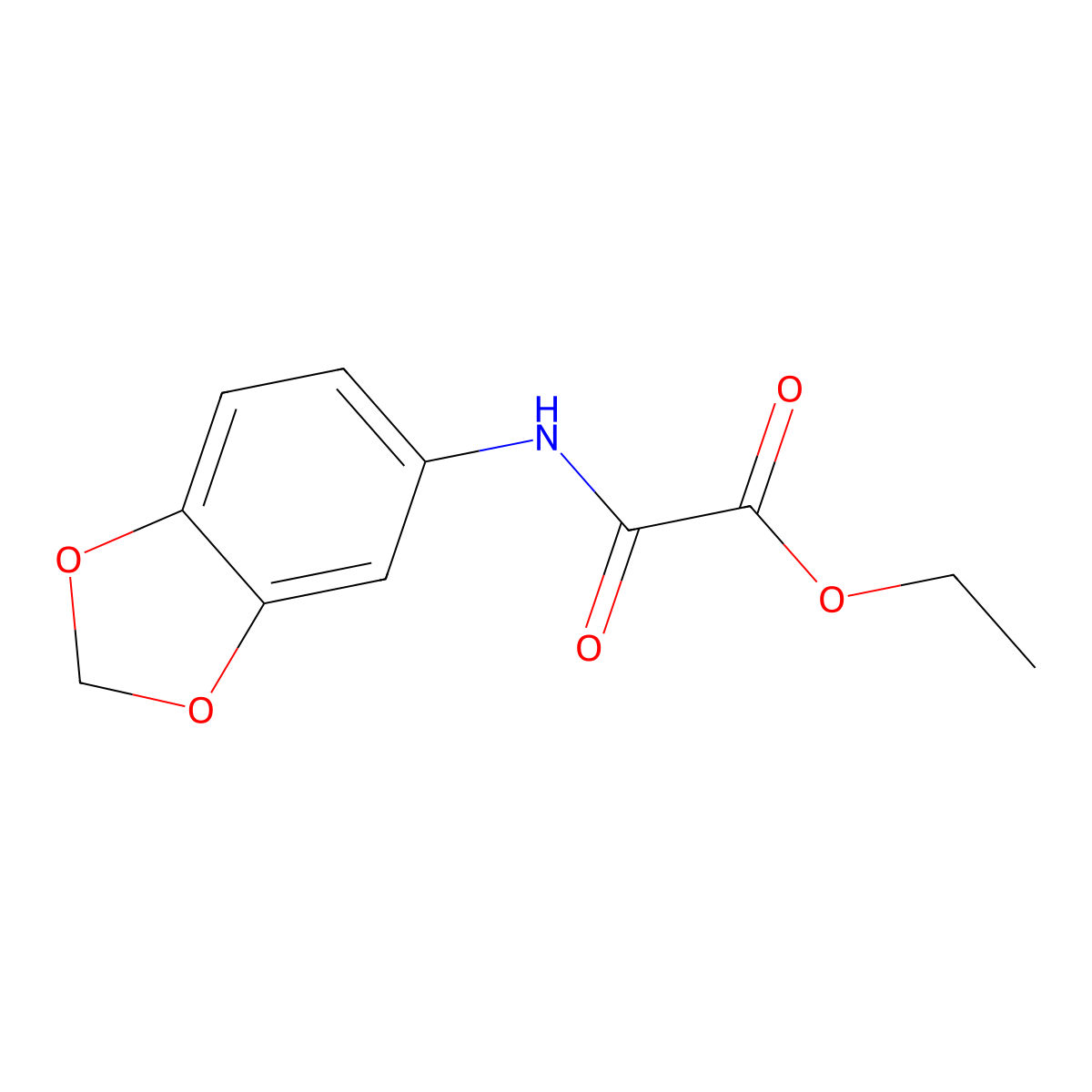 Ethyl (1,3-benzodioxol-5-ylamino)(oxo)acetate molecular structure, CAS 708225-07-4