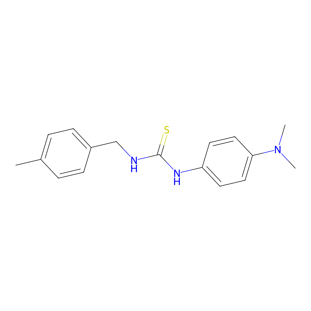 1-[4-(Dimethylamino)phenyl]-3-(4-methylbenzyl)thiourea molecular structure, CAS 708225-84-7