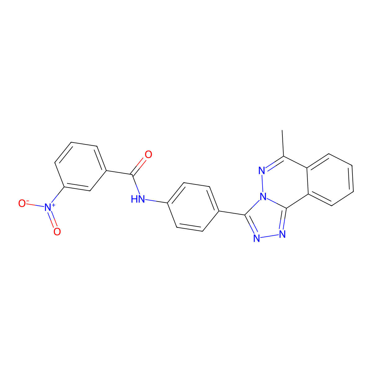 N-[4-(6-methyl-[1,2,4]triazolo[3,4-a]phthalazin-3-yl)phenyl]-3-nitrobenzamide molecular structure, CAS 708225-96-1