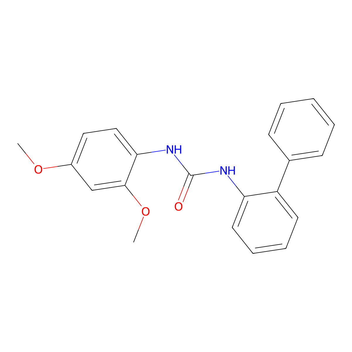 1-(2,4-Dimethoxyphenyl)-3-(2-phenylphenyl)urea molecular structure, CAS 708226-04-4