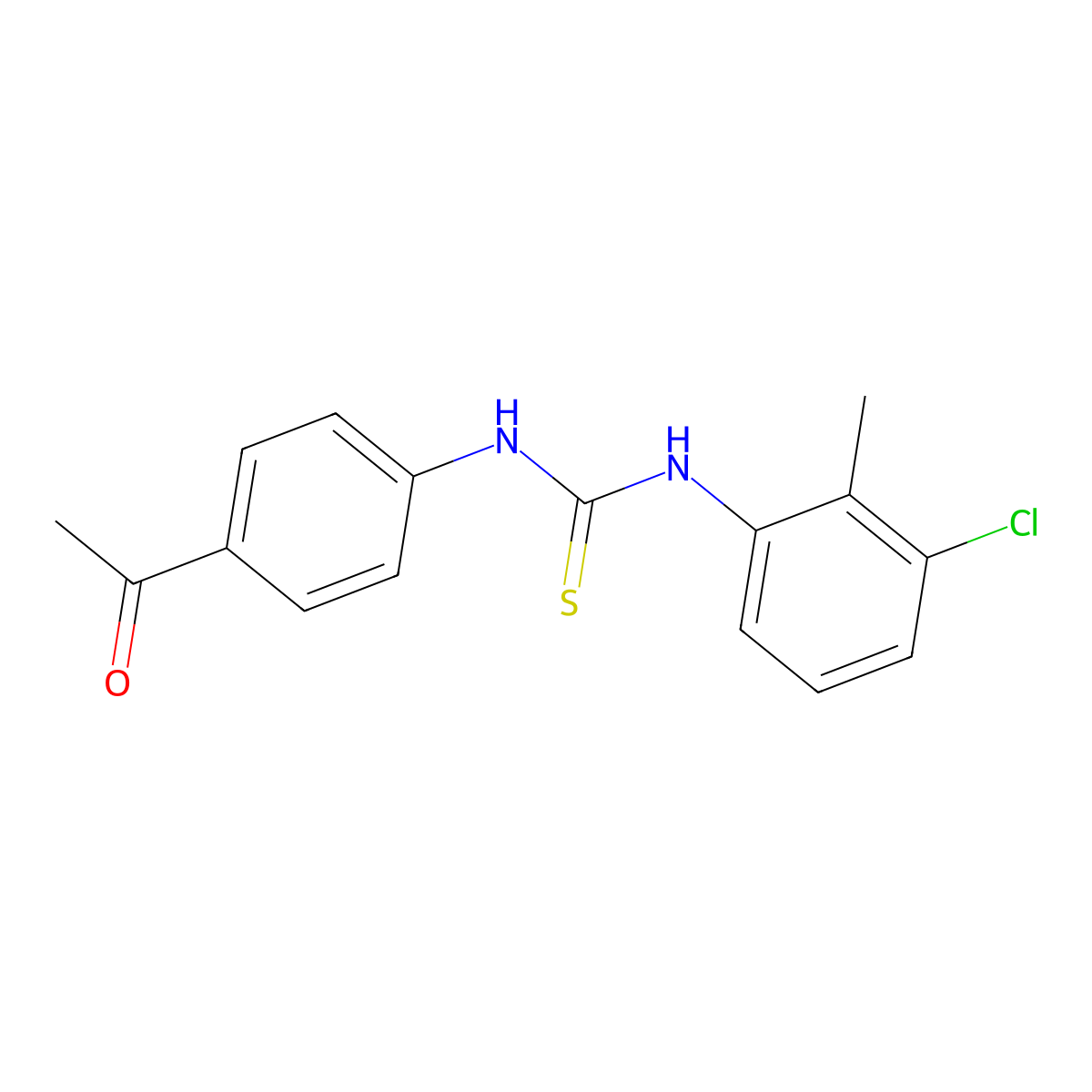 1-(4-Acetylphenyl)-3-(3-chloro-2-methylphenyl)thiourea molecular structure, CAS 708226-05-5