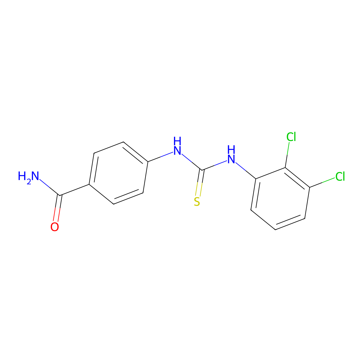 4-[(2,3-Dichlorophenyl)carbamothioylamino]benzamide molecular structure, CAS 708226-62-4