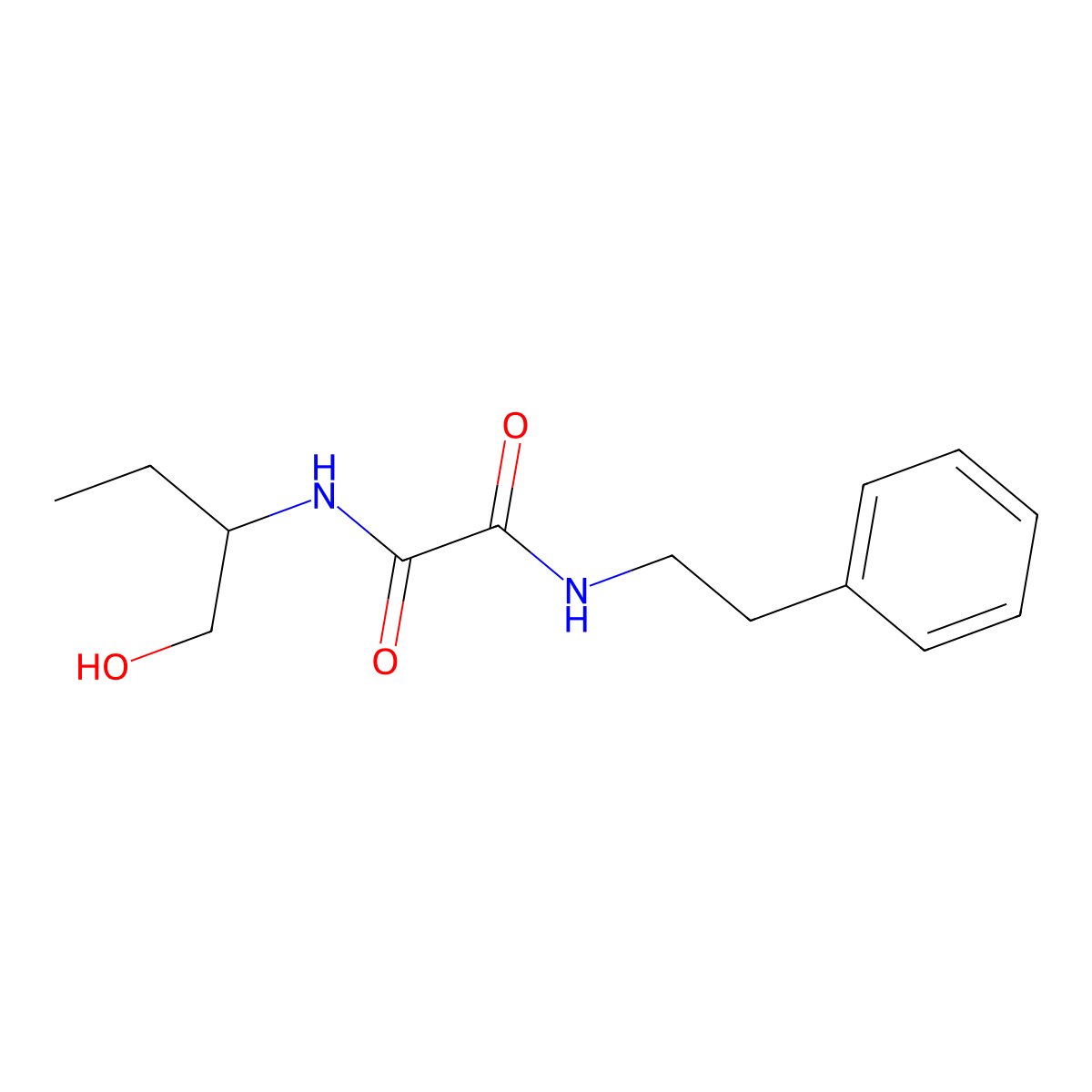 N1-(1-hydroxybutan-2-yl)-N2-phenethyloxalamide molecular structure, CAS 708226-84-0