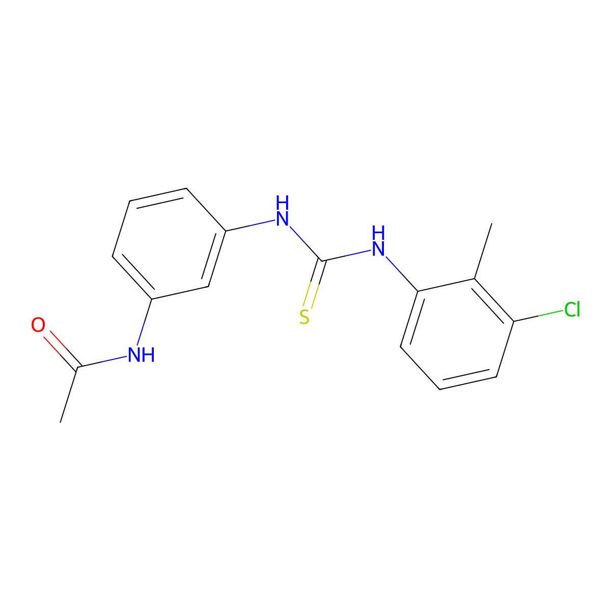 N-[3-[(3-chloro-2-methylphenyl)carbamothioylamino]phenyl]acetamide molecular structure, CAS 708227-04-7