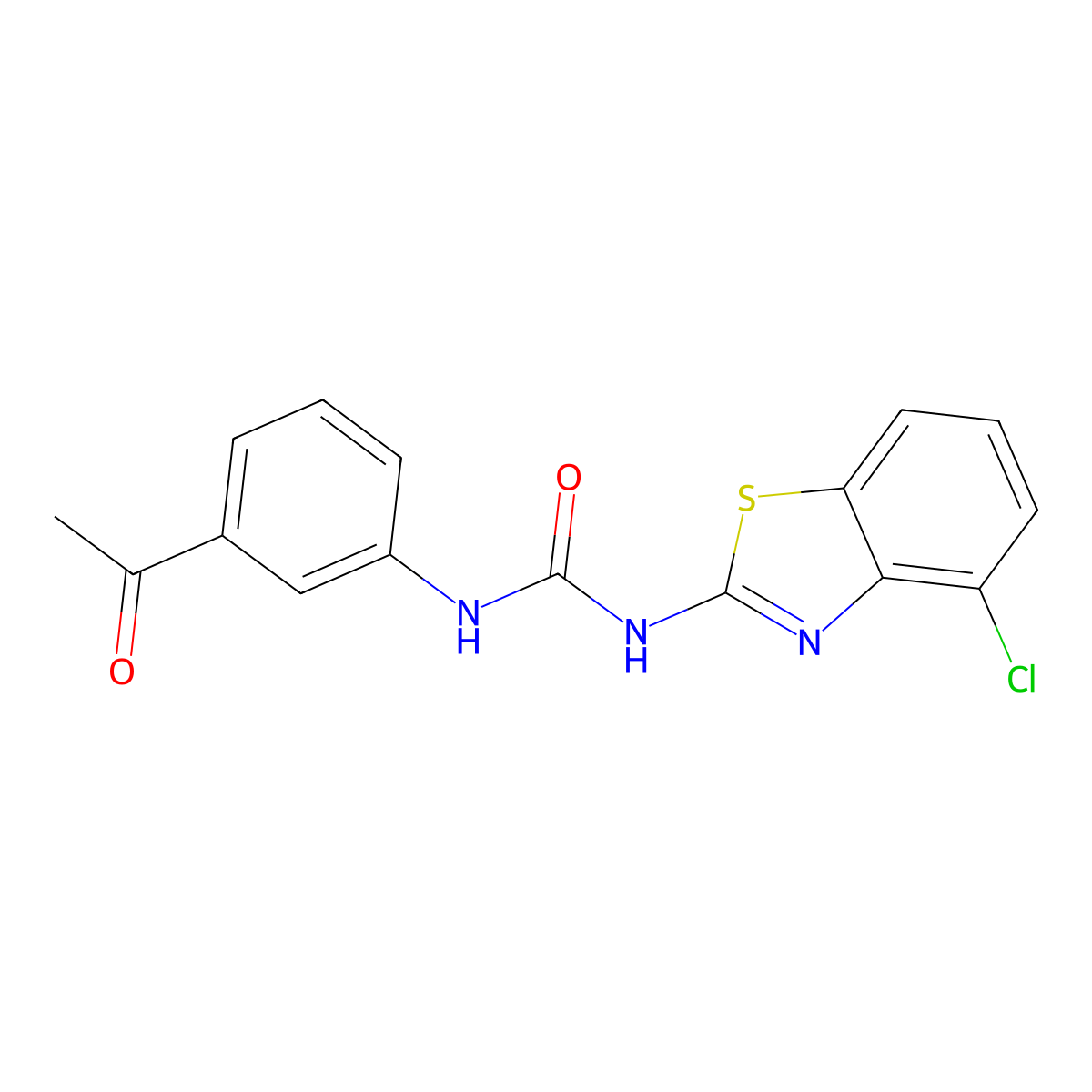 1-(3-Acetylphenyl)-3-(4-chloro-1,3-benzothiazol-2-yl)urea molecular structure, CAS 708227-51-4