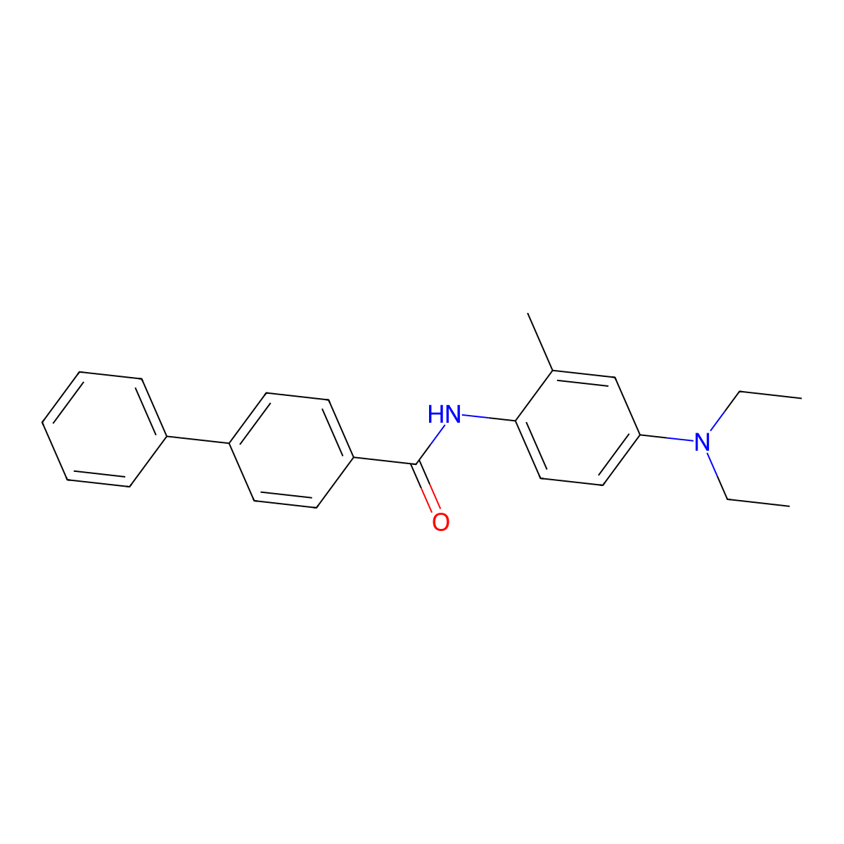 N-[4-(diethylamino)-2-methylphenyl]-4-phenylbenzamide molecular structure, CAS 708227-57-0