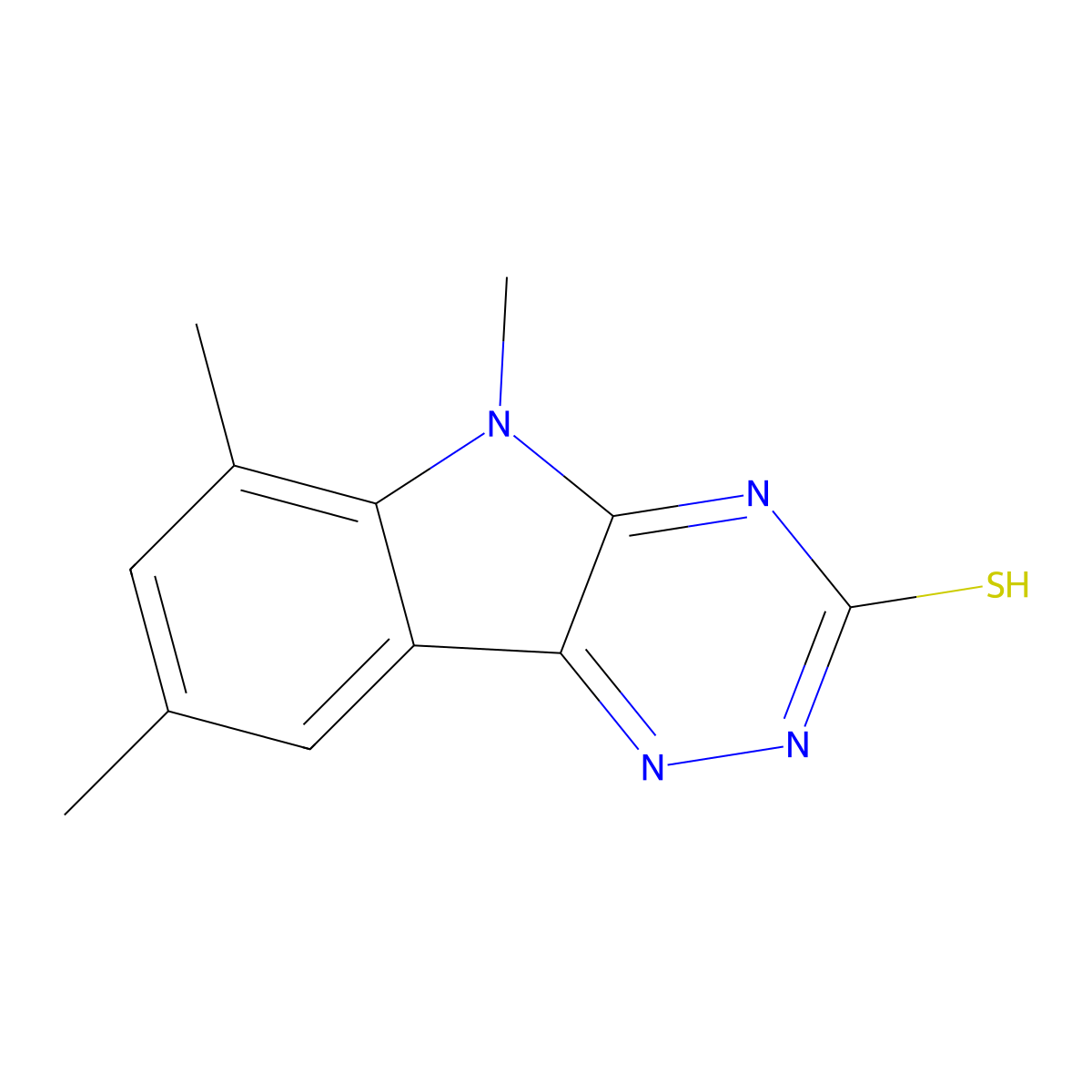 5,6,8-Trimethyl-5H-[1,2,4]triazino[5,6-b]indole-3-thiol molecular structure, CAS 708227-60-5