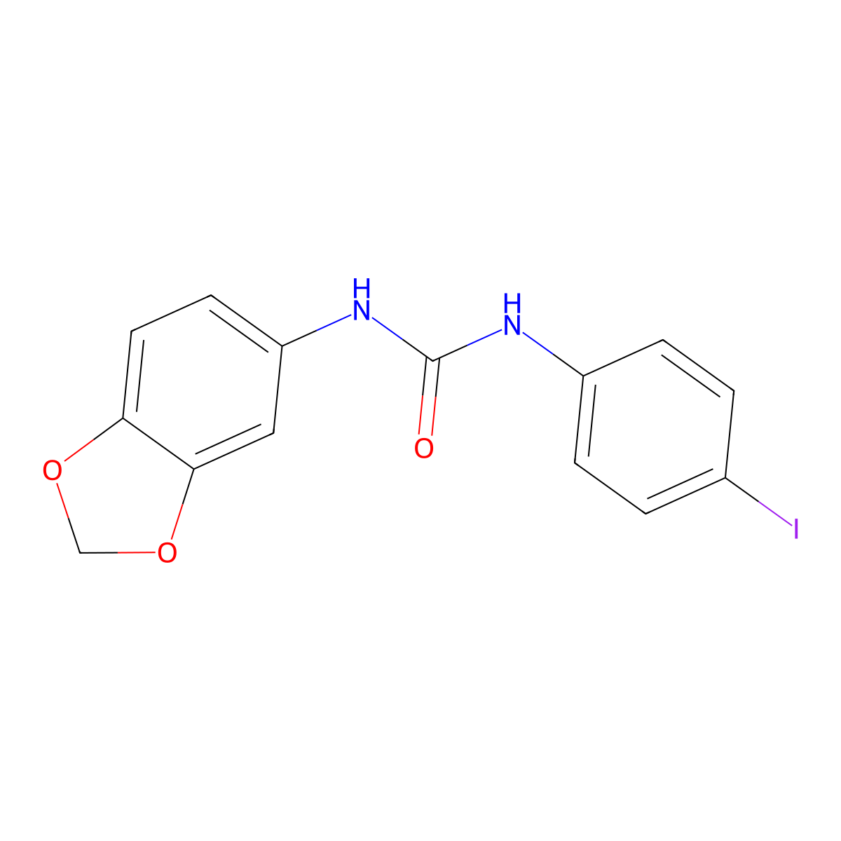 1-(1,3-Benzodioxol-5-yl)-3-(4-iodophenyl)urea molecular structure, CAS 708227-71-8