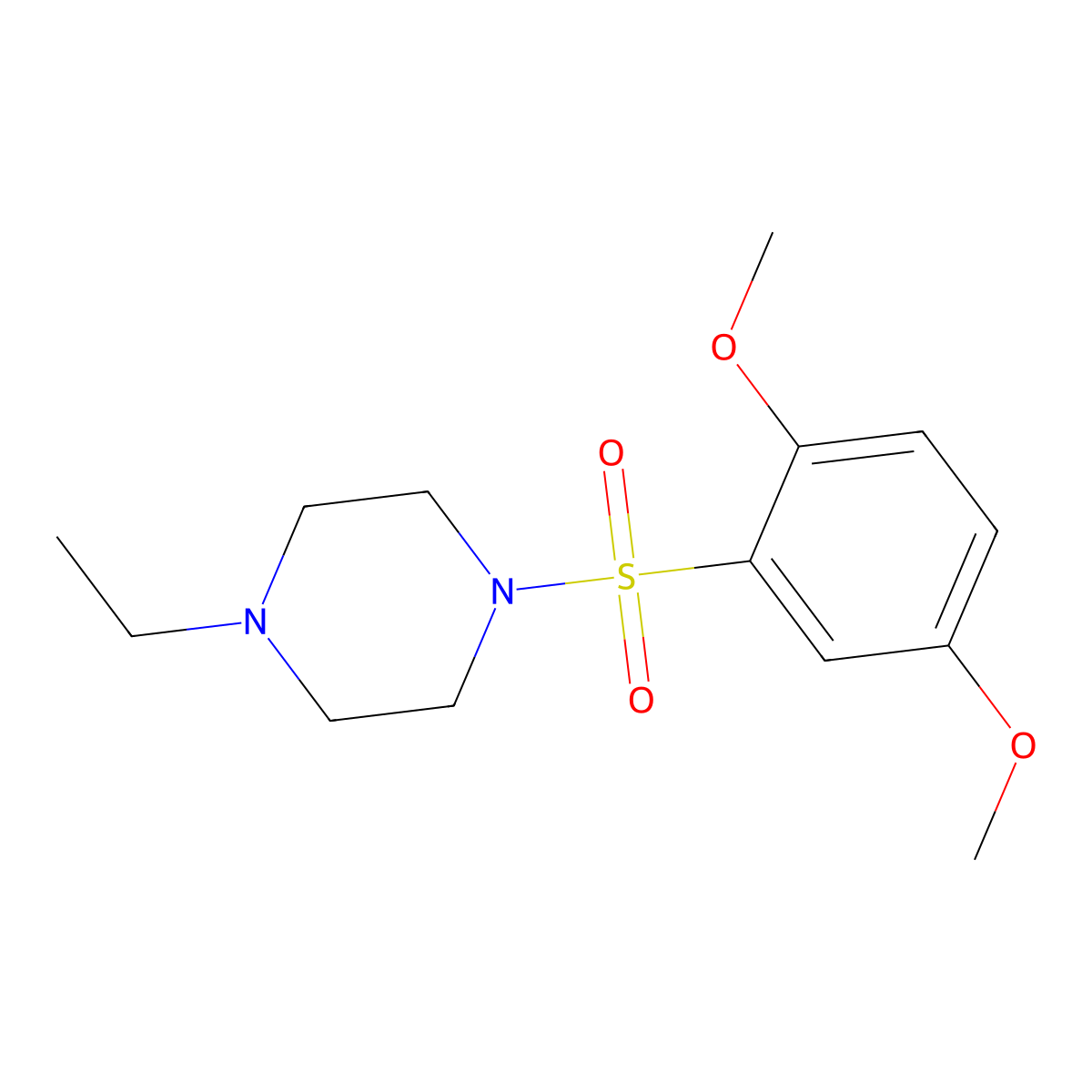 1-(2,5-Dimethoxyphenyl)sulfonyl-4-ethylpiperazine molecular structure, CAS 708228-05-1