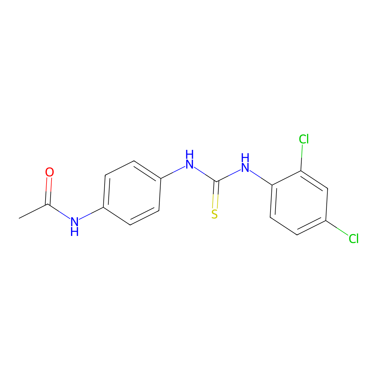 N-[4-[(2,4-dichlorophenyl)carbamothioylamino]phenyl]acetamide molecular structure, CAS 708228-08-4