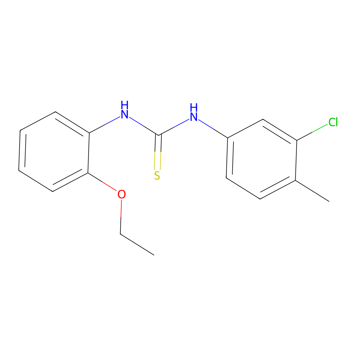 1-(3-Chloro-4-methylphenyl)-3-(2-ethoxyphenyl)thiourea molecular structure, CAS 708228-21-1