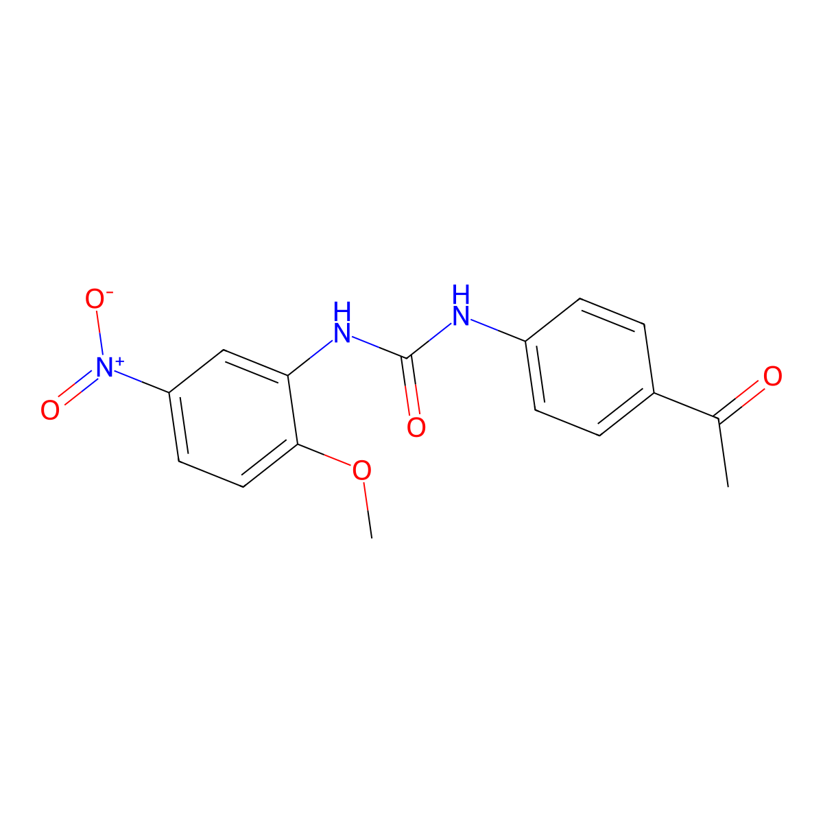 1-(4-Acetylphenyl)-3-(2-methoxy-5-nitrophenyl)urea molecular structure, CAS 708228-24-4