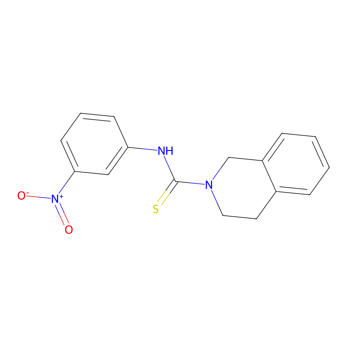 N-(3-nitrophenyl)-3,4-dihydro-1H-isoquinoline-2-carbothioamide molecular structure, CAS 708228-72-2