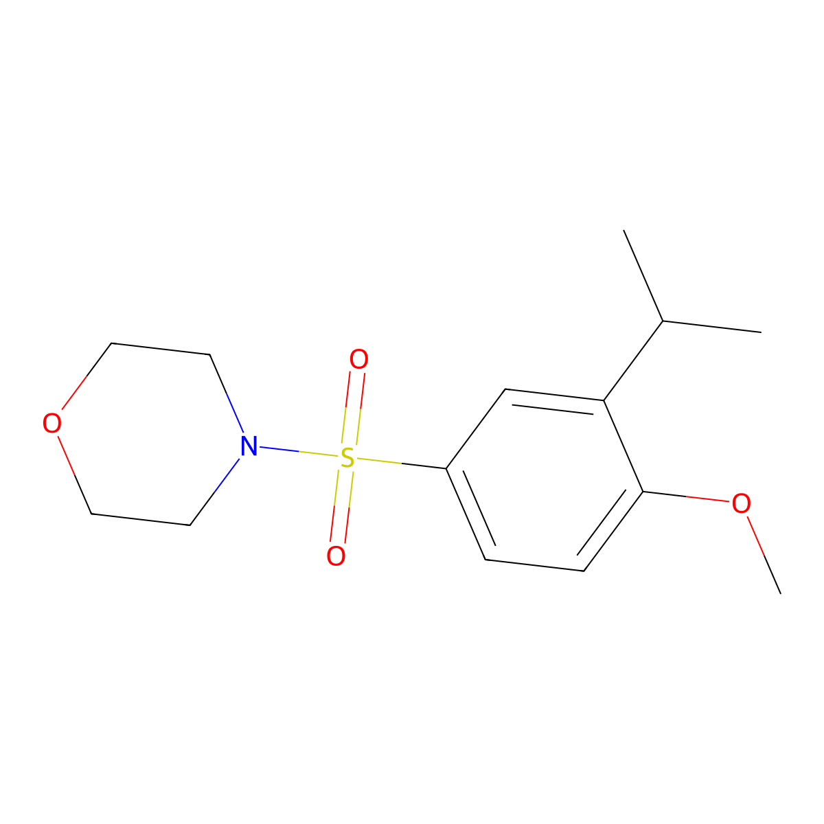 4-[(3-Isopropyl-4-methoxyphenyl)sulfonyl]morpholine molecular structure, CAS 708228-93-7