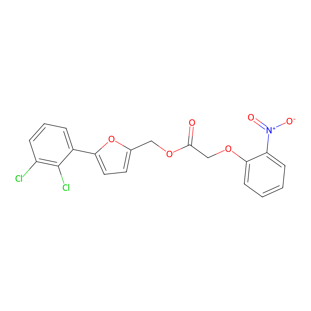 [5-(2,3-Dichlorophenyl)furan-2-yl]methyl (2-nitrophenoxy)acetate molecular structure, CAS 708228-94-8